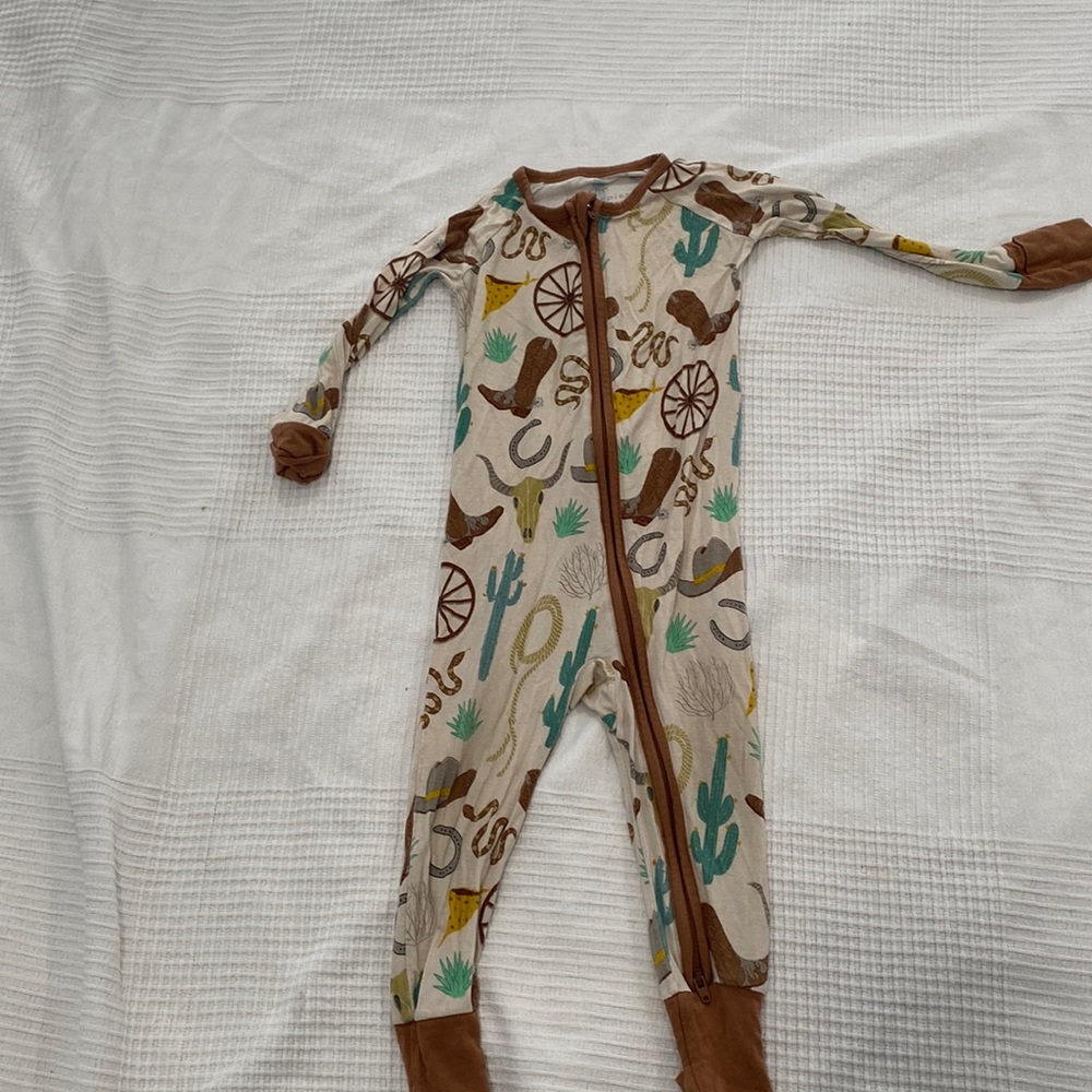 Little Sleepies zippy cowboy/western pajamas